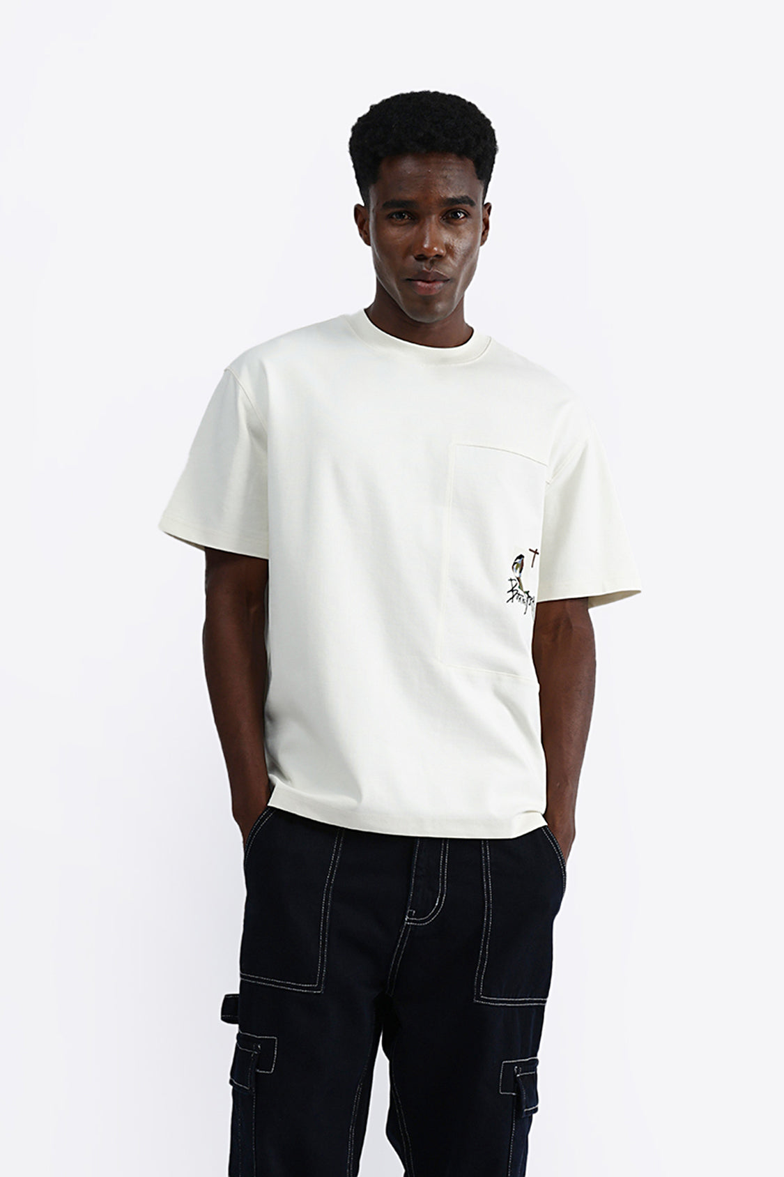 PATCH EMBROIDERED OVERSIZED TEE