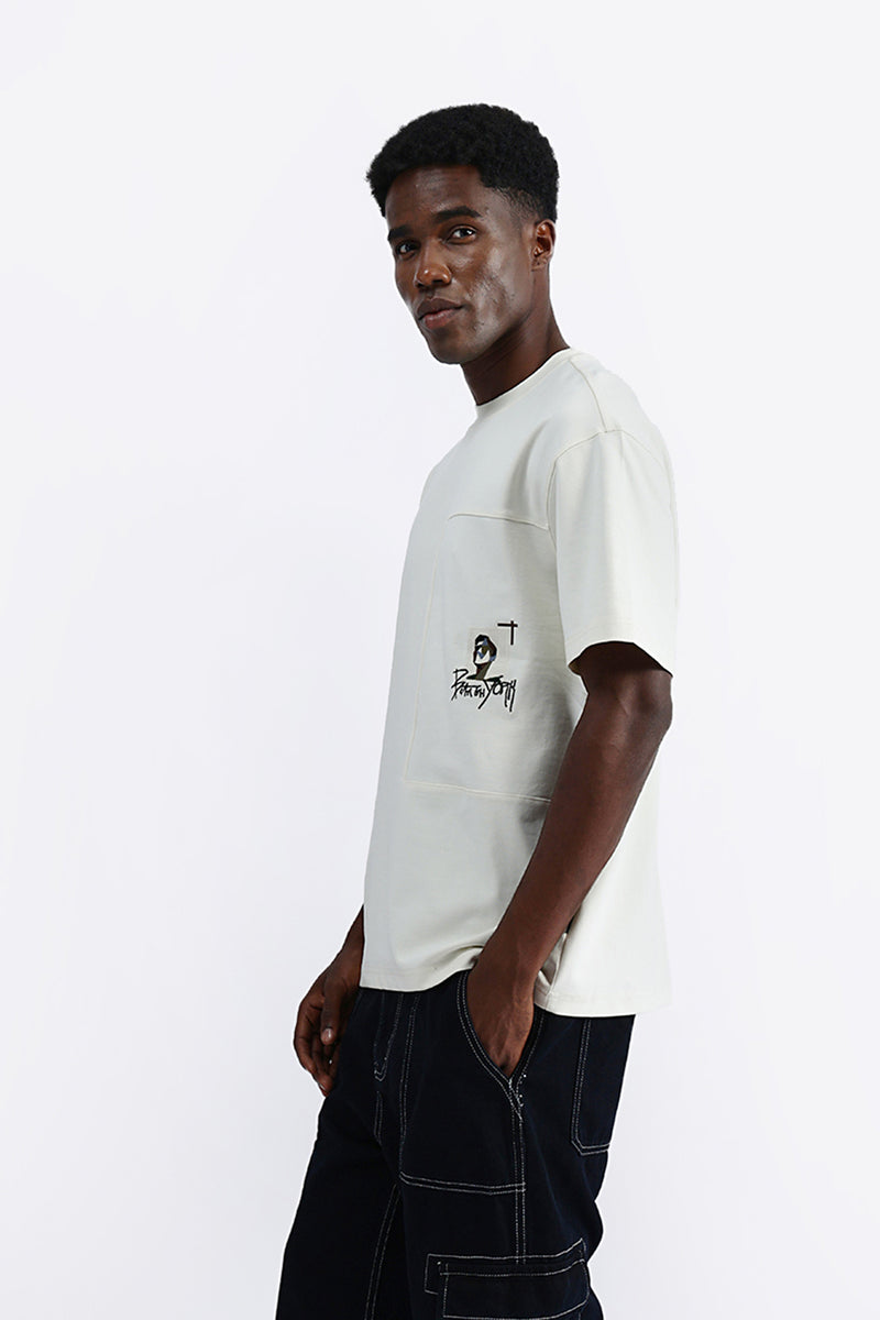 PATCH EMBROIDERED OVERSIZED TEE
