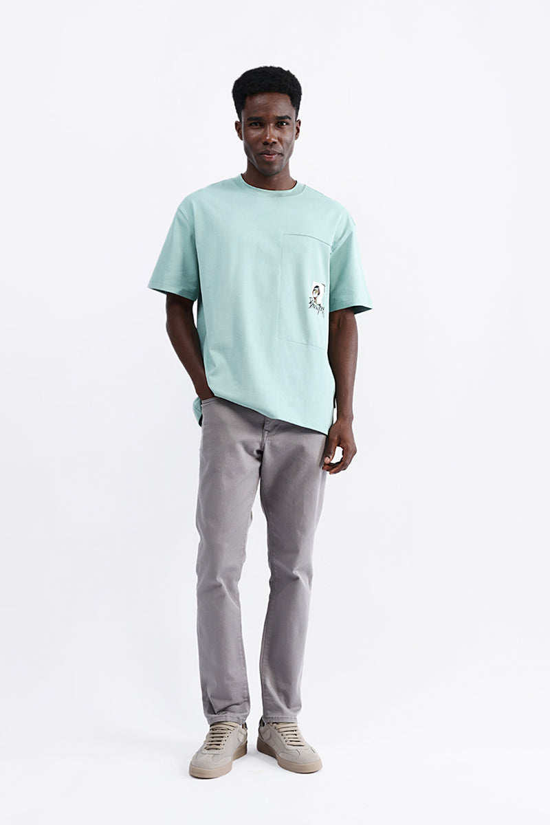 PATCH EMBROIDERED OVERSIZED TEE