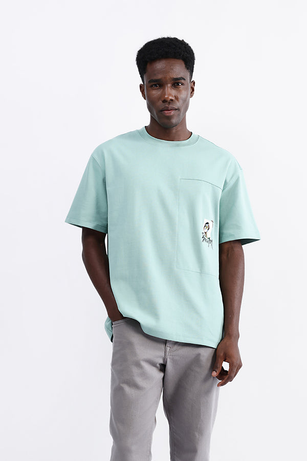 PATCH EMBROIDERED OVERSIZED TEE