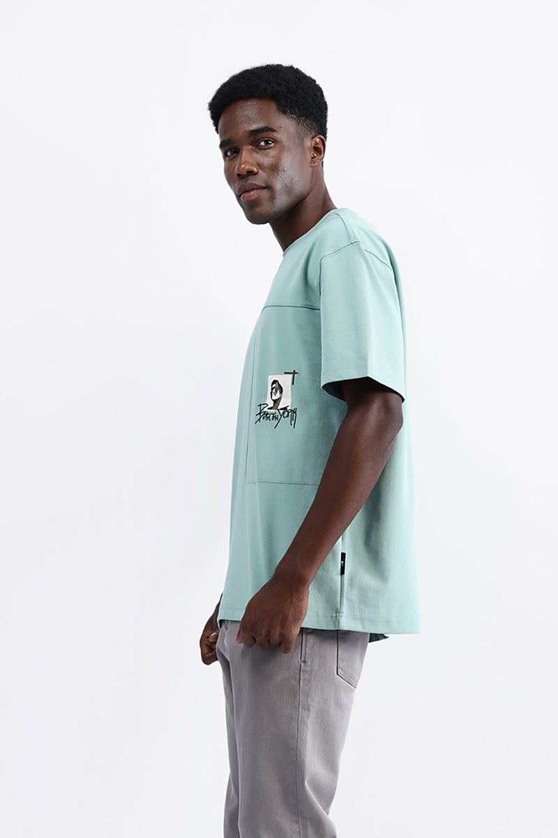 PATCH EMBROIDERED OVERSIZED TEE