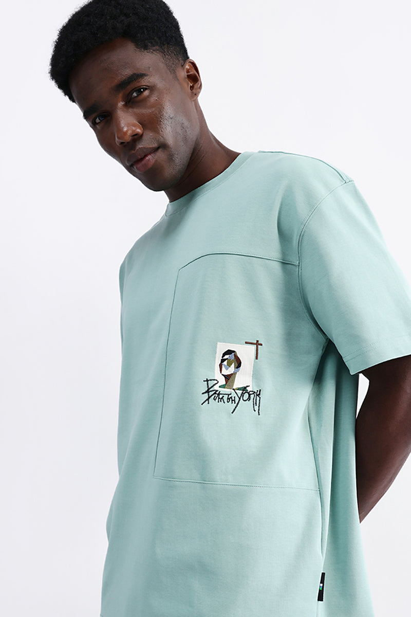 PATCH EMBROIDERED OVERSIZED TEE