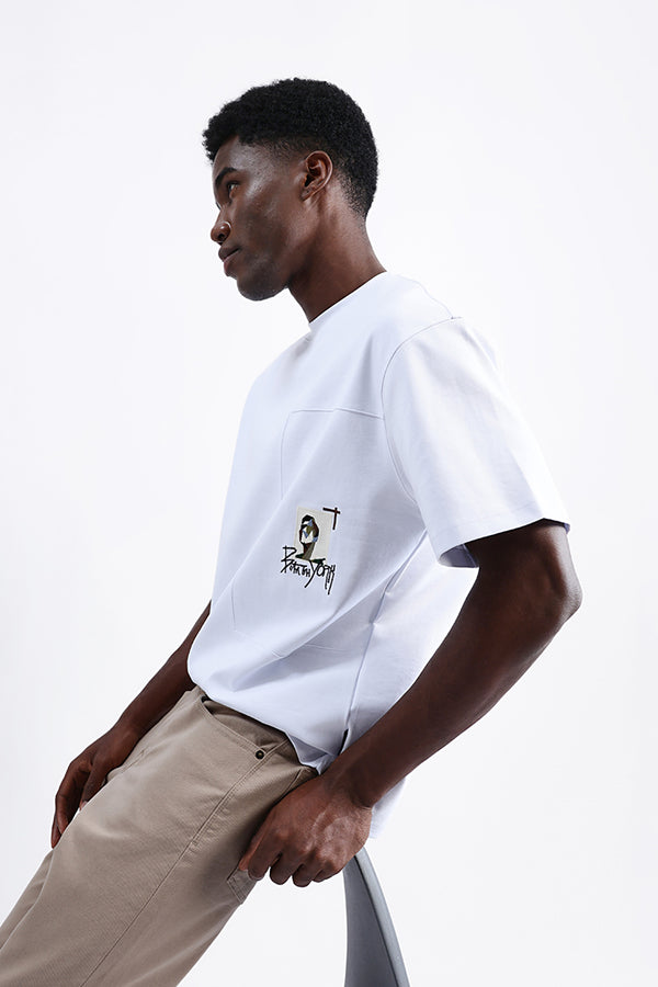 PATCH EMBROIDERED OVERSIZED TEE