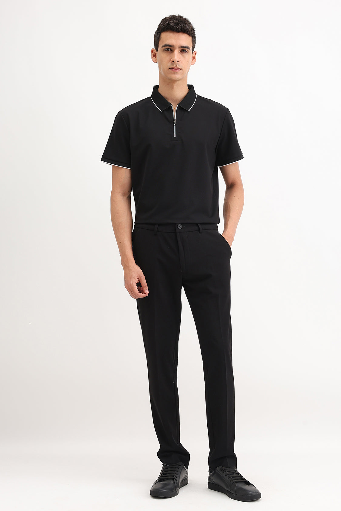 ZIPPER POLO T-SHIRT