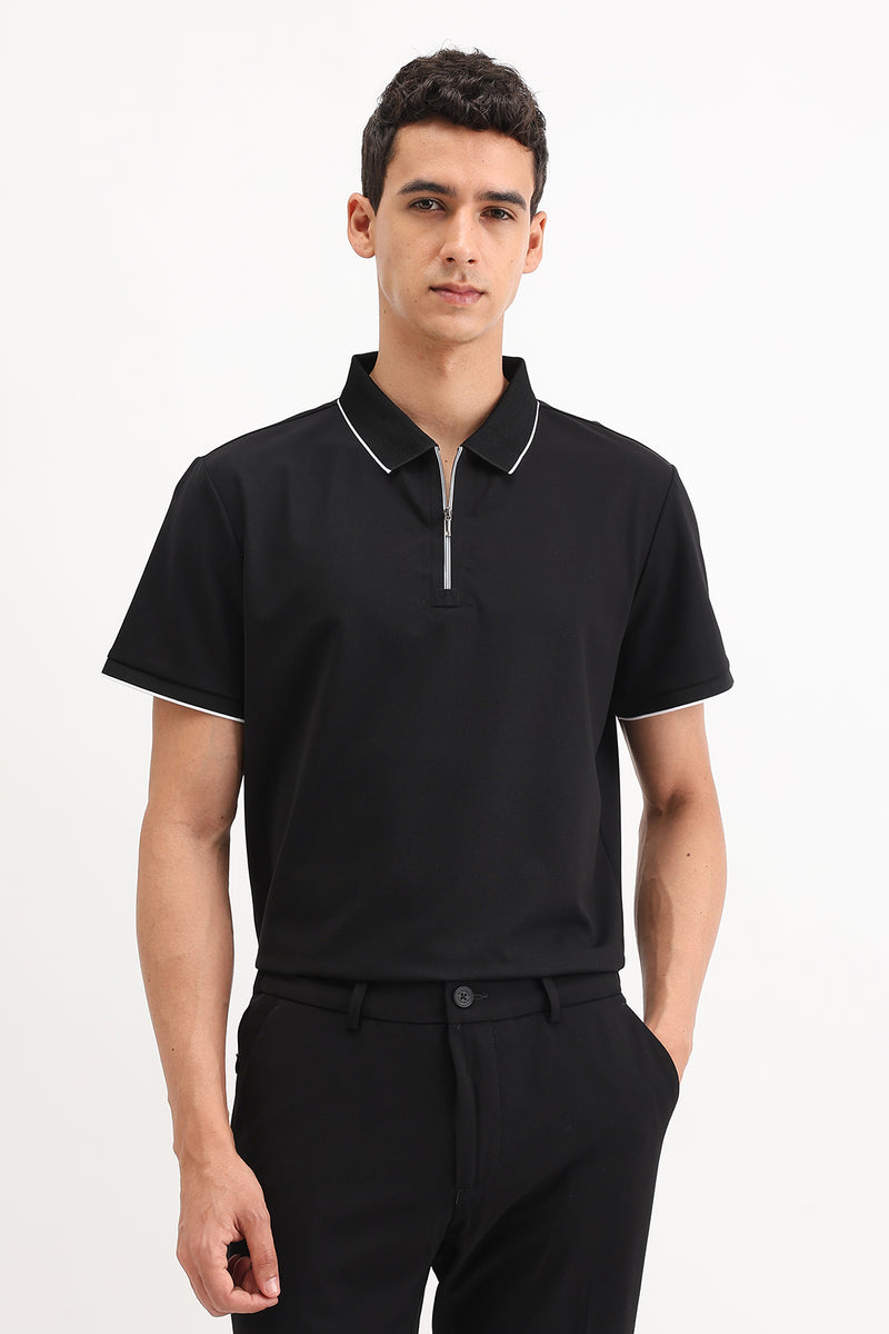 ZIPPER POLO T-SHIRT