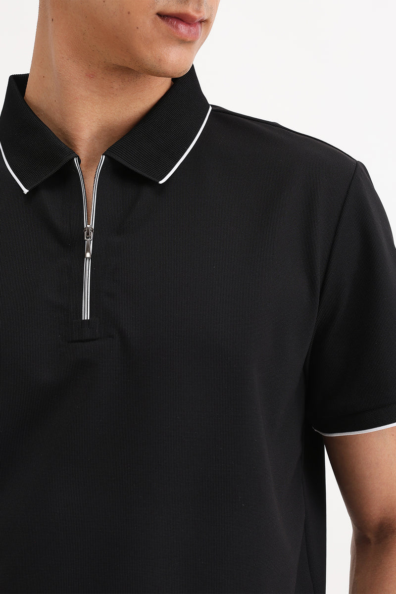 ZIPPER POLO T-SHIRT