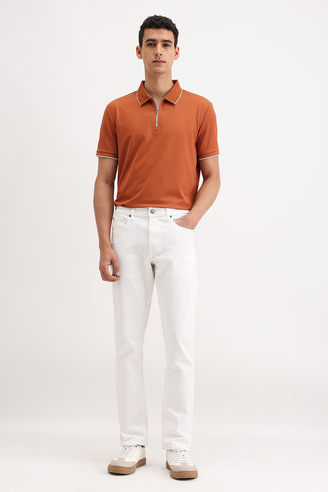 ZIPPER POLO T-SHIRT