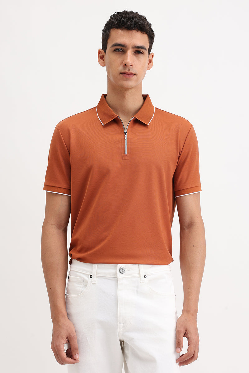 ZIPPER POLO T-SHIRT