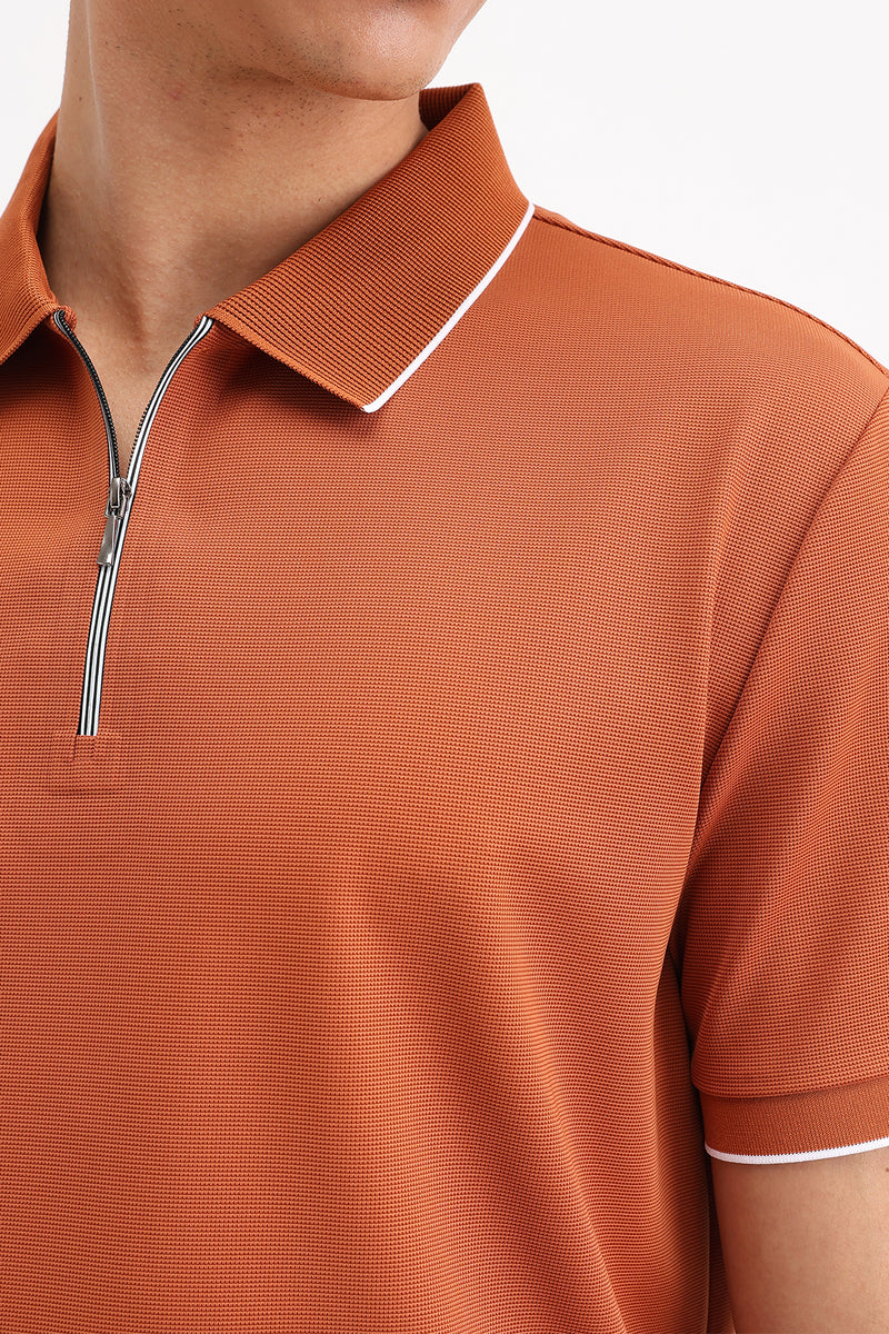 ZIPPER POLO T-SHIRT