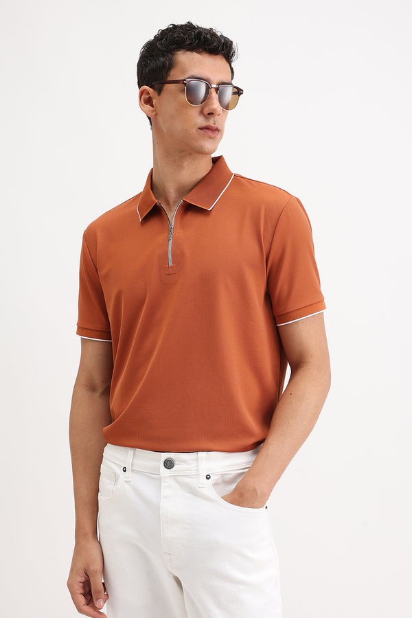 ZIPPER POLO T-SHIRT