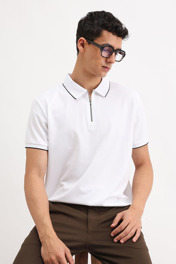 ZIPPER POLO T-SHIRT