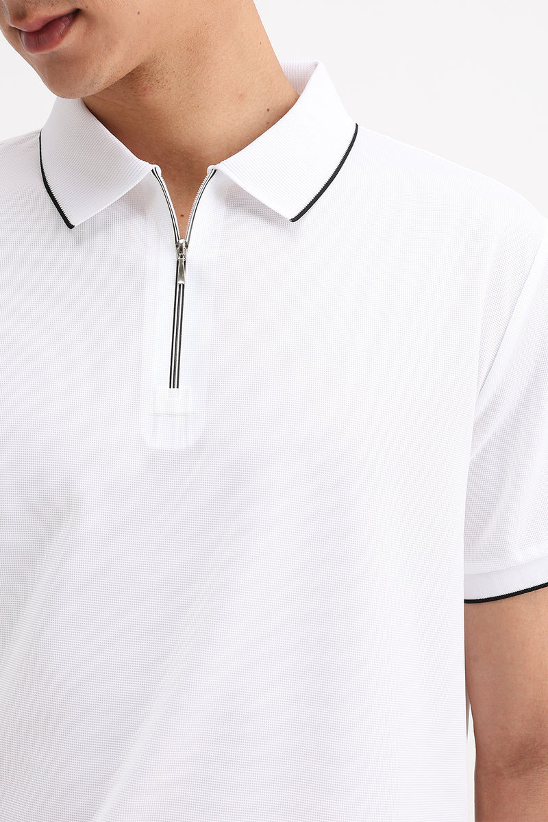 ZIPPER POLO T-SHIRT