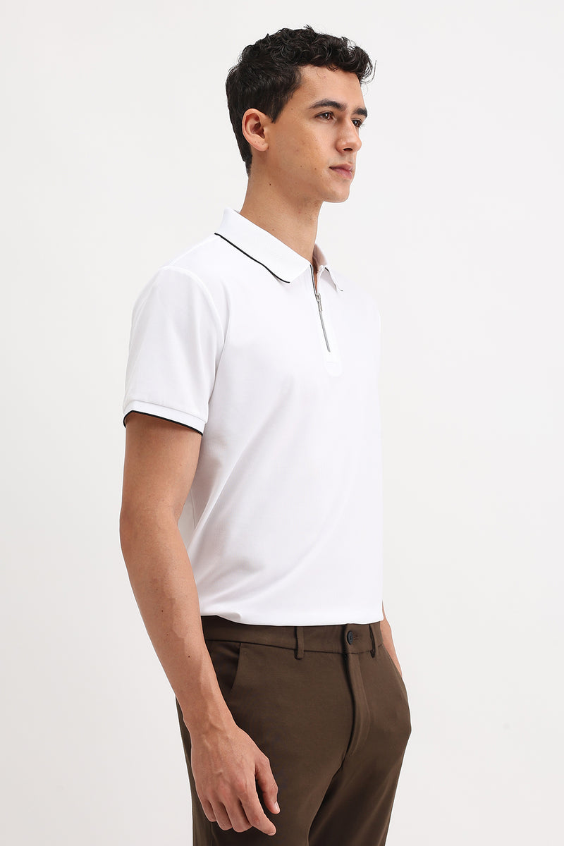 ZIPPER POLO T-SHIRT