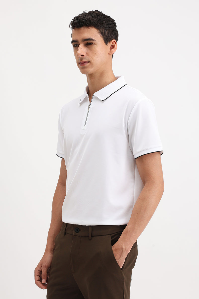 ZIPPER POLO T-SHIRT