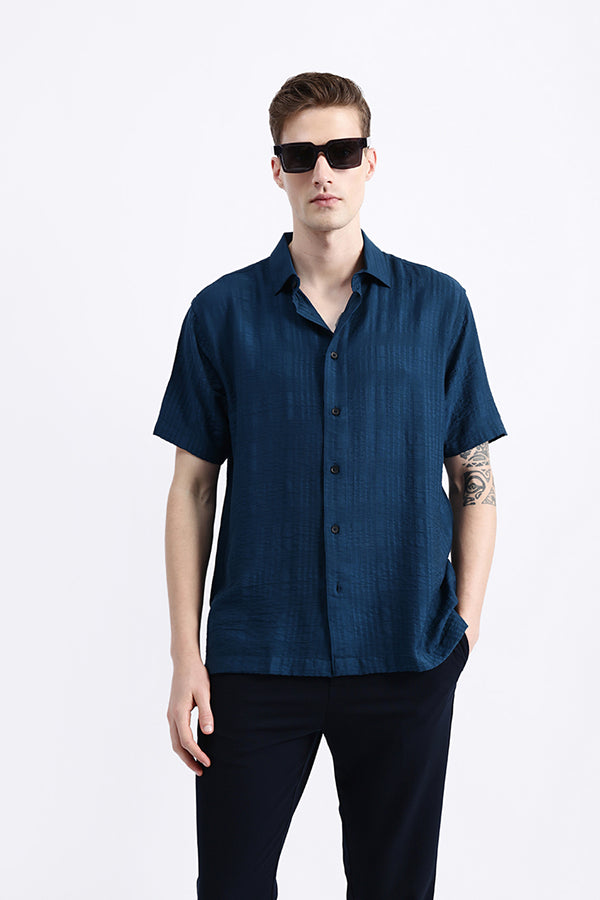 HALF SLEEVES TEXURED SHIRT