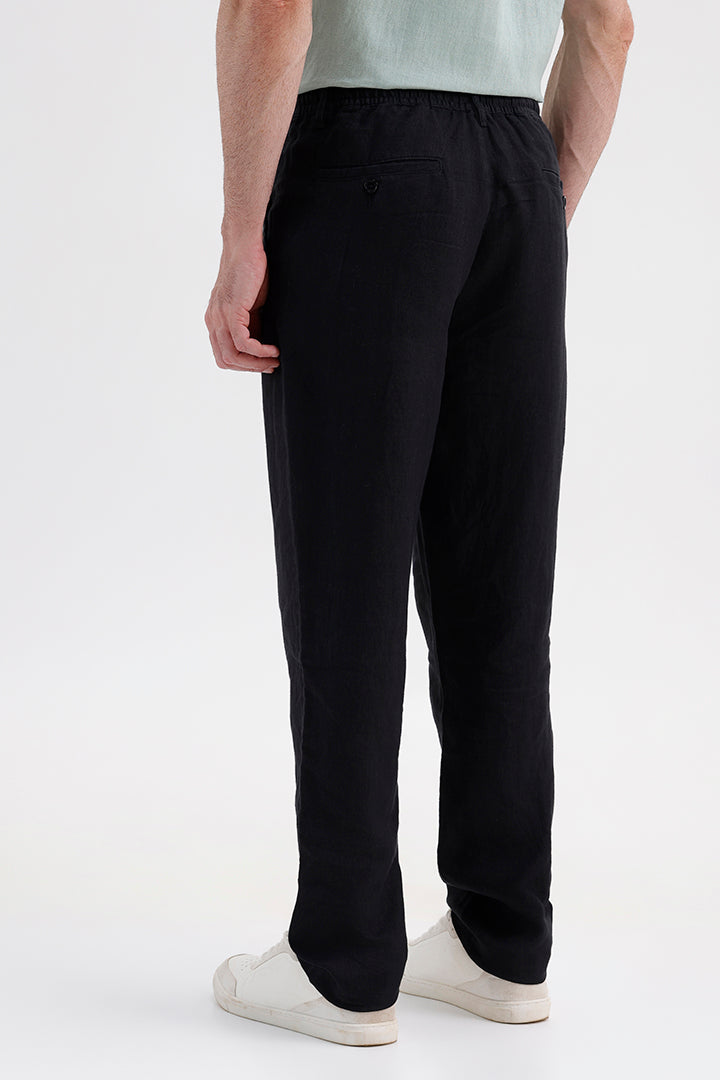BLACK LINEN TROUSER