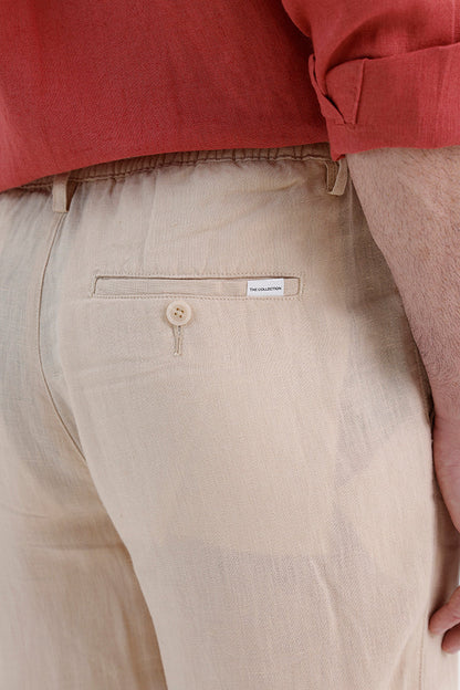 LIGHT BEIGE LINEN TROUSER