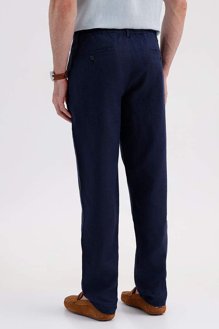 NAVY LINEN TROUSER