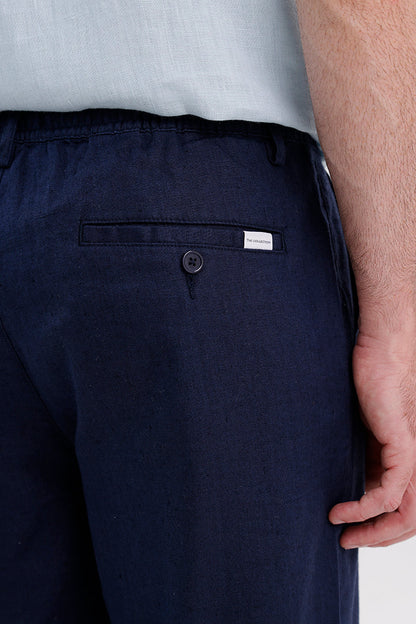 NAVY LINEN TROUSER