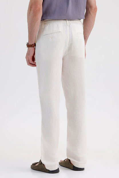 OFF WHITE LINEN TROUSER