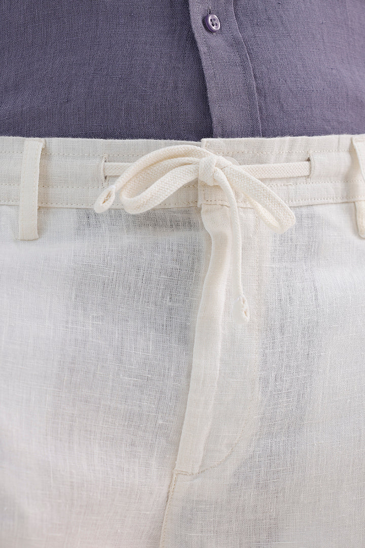 OFF WHITE LINEN TROUSER