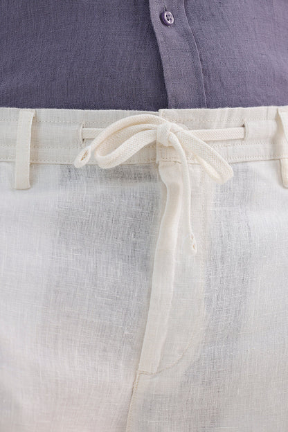 OFF WHITE LINEN TROUSER