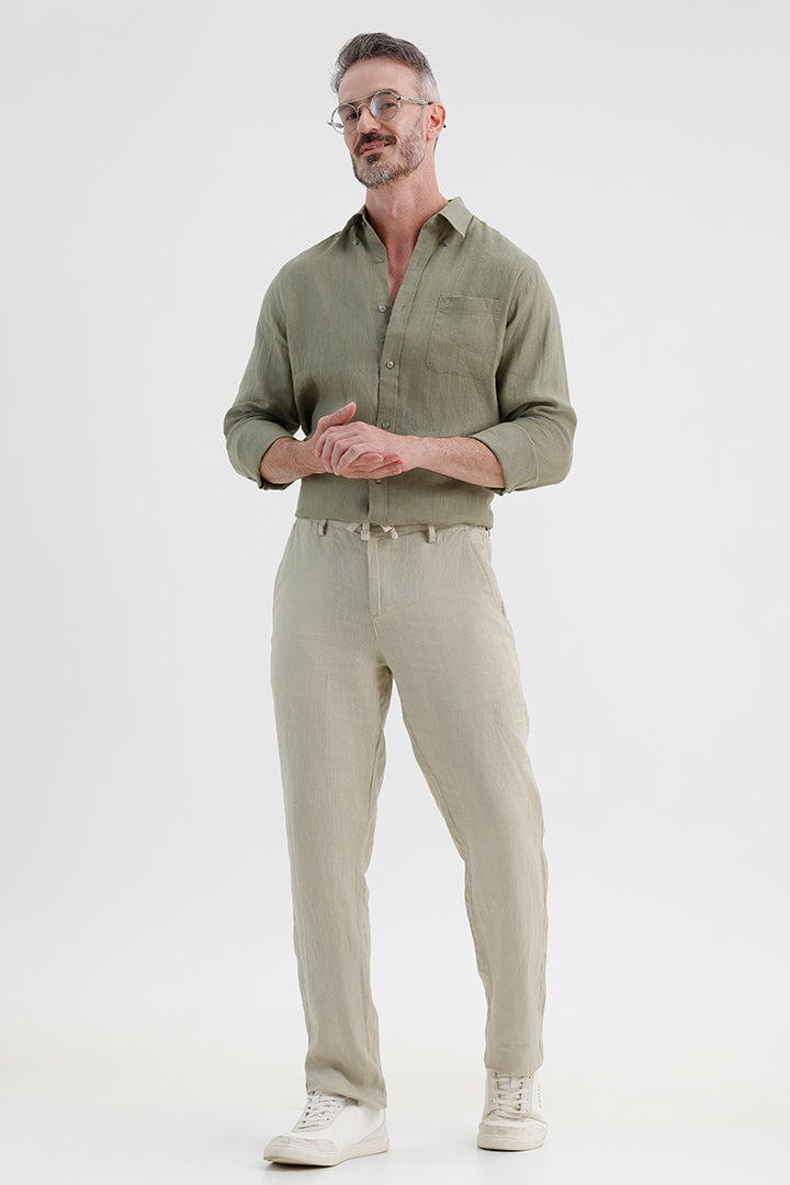 SAGE GREEN LINEN TROUSER