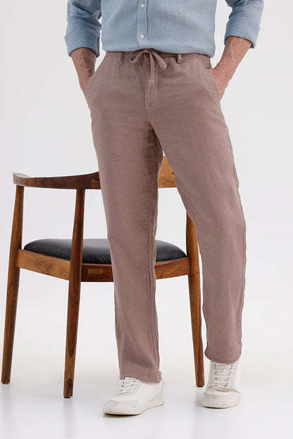 TAUPE LINEN TROUSER