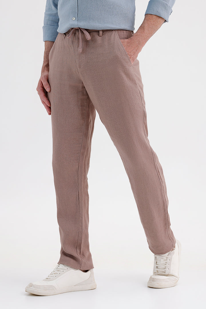 TAUPE LINEN TROUSER