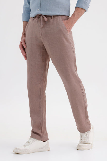 TAUPE LINEN TROUSER