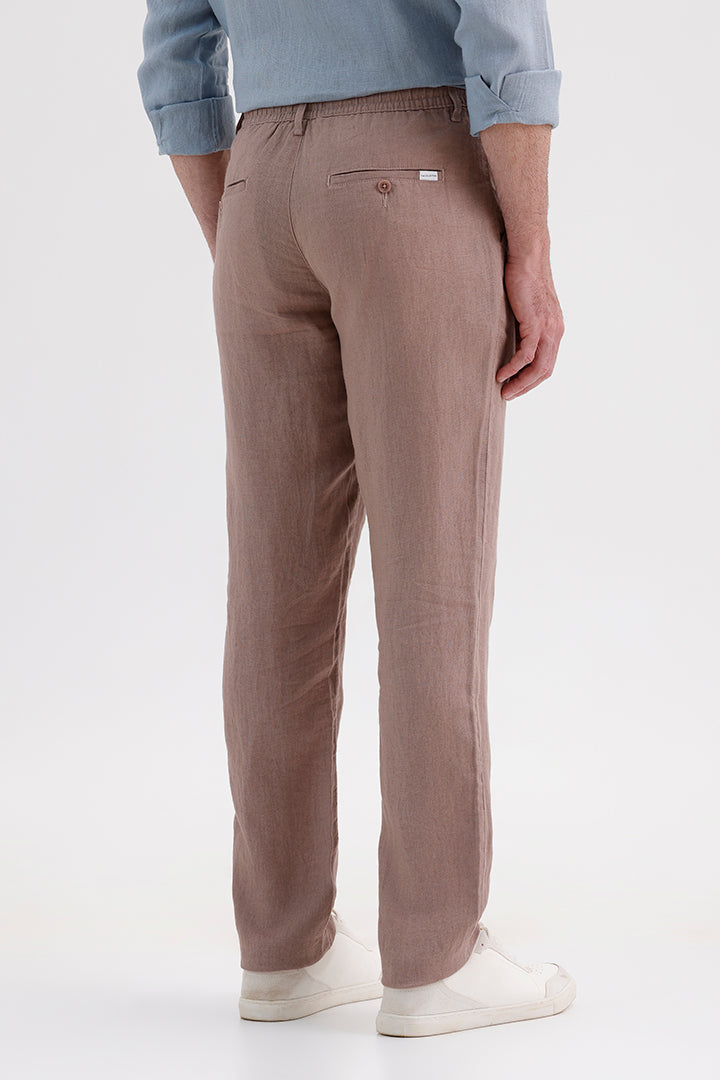 TAUPE LINEN TROUSER
