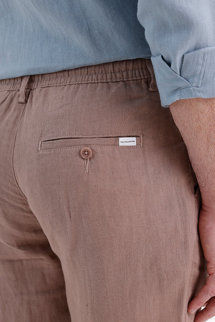 TAUPE LINEN TROUSER