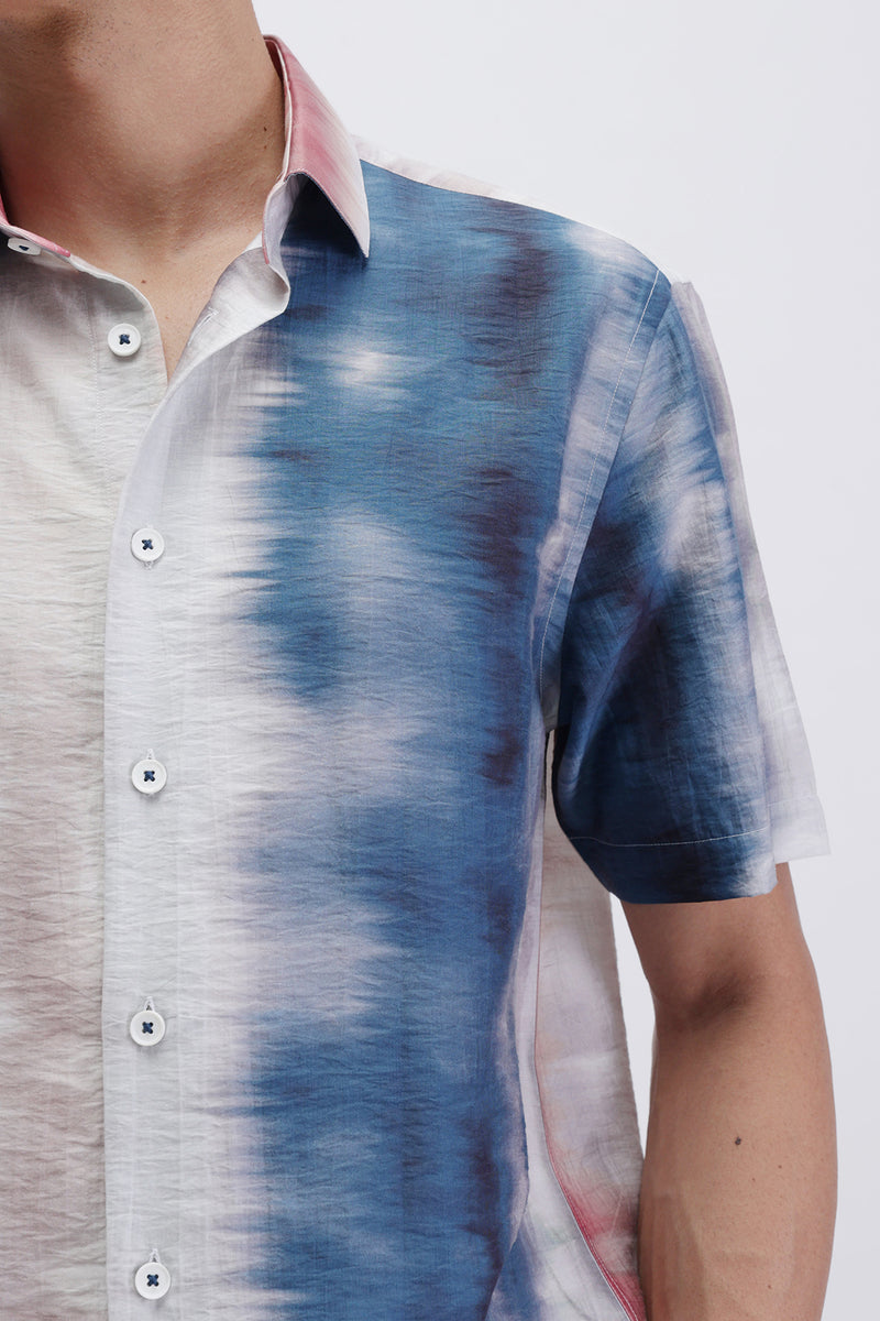 ABSTRACT STRIPED PRINTED SHIRT