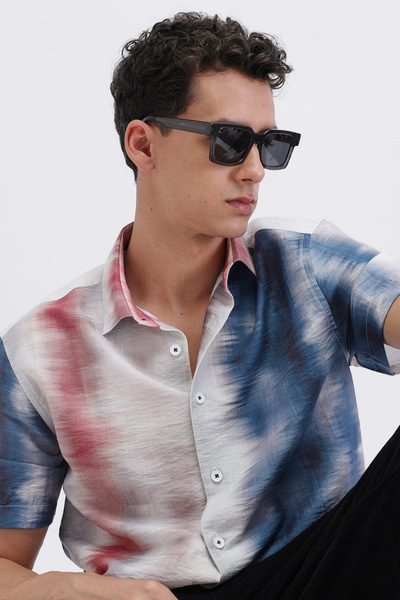 ABSTRACT STRIPED PRINTED SHIRT