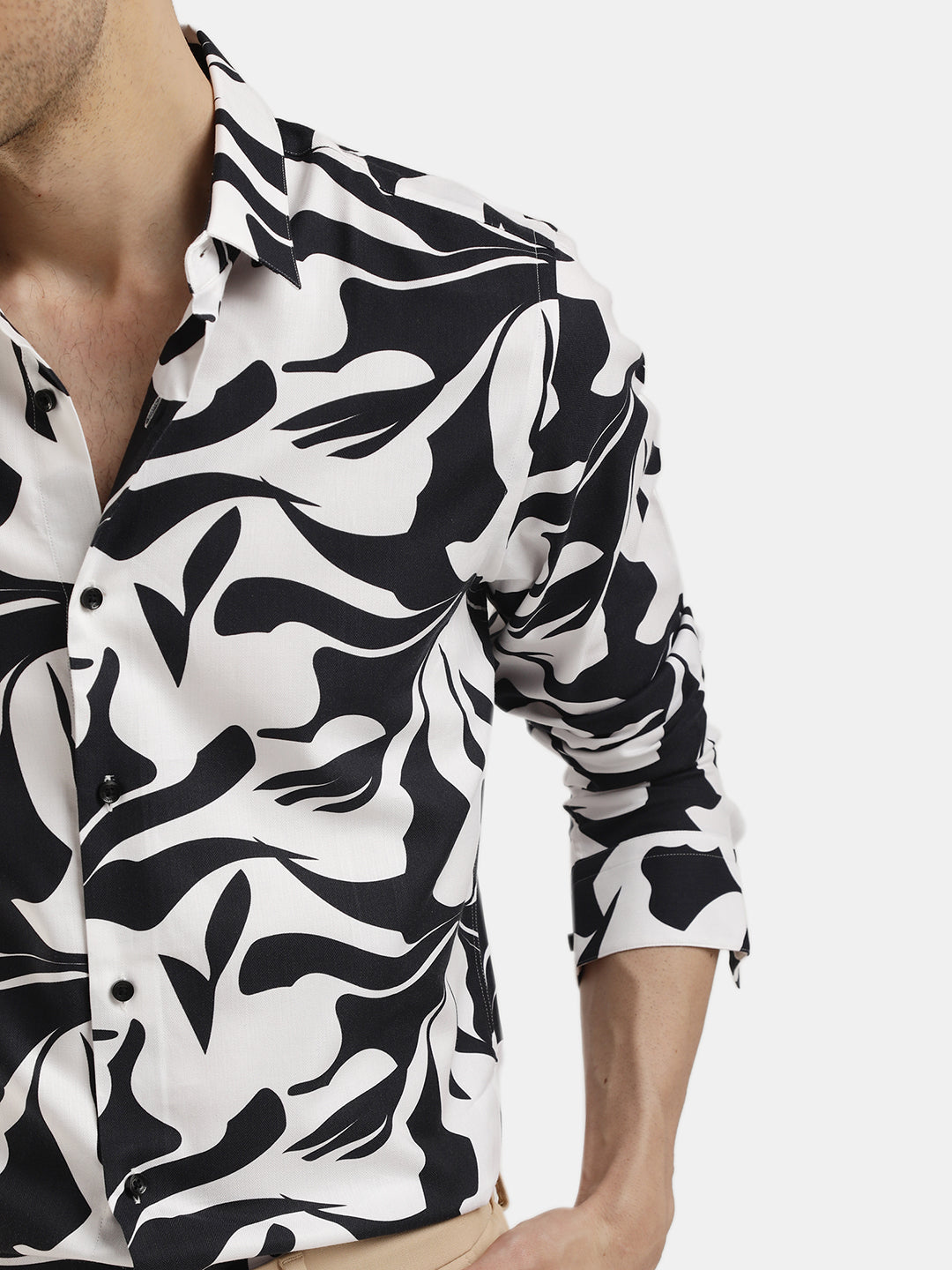 ABSTRACT PRINT FULL SLEEVES SHIRT