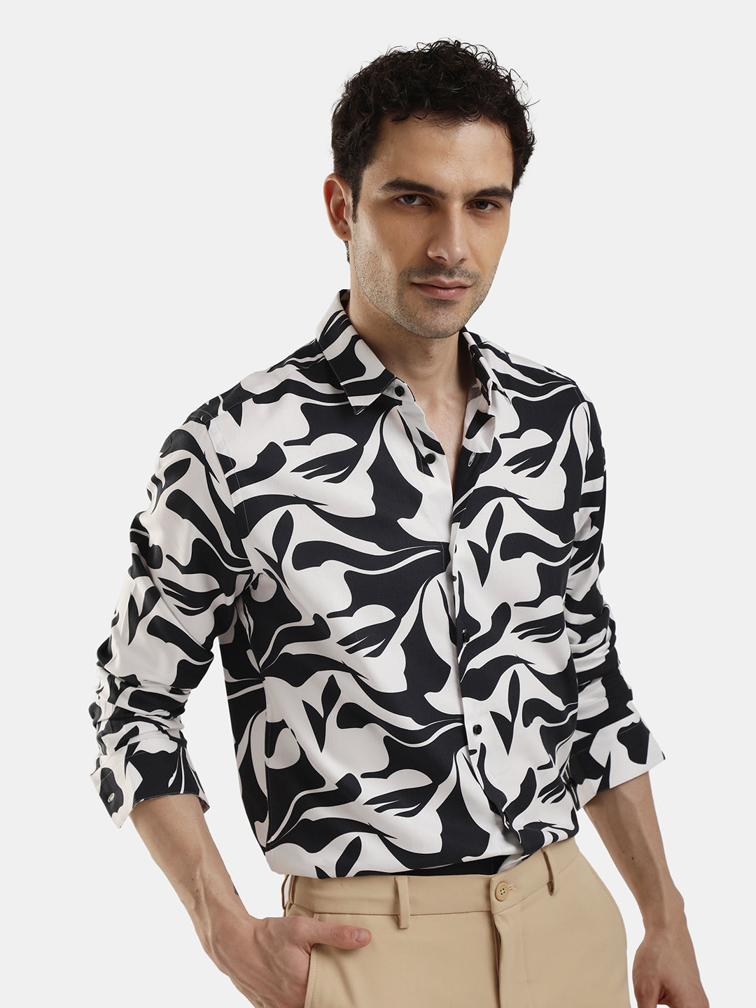 ABSTRACT PRINT FULL SLEEVES SHIRT