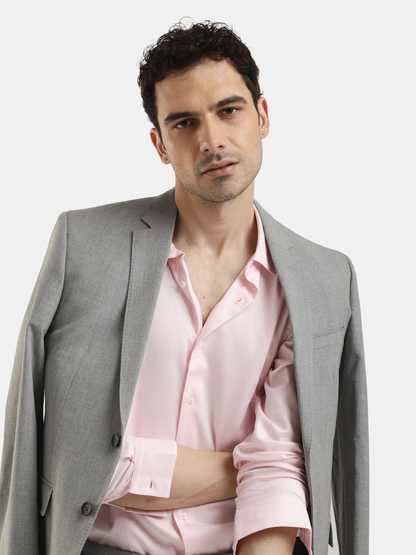 PLAIN DOBBY MAESTRO PALE PINK SHIRT