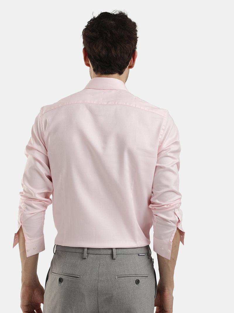 PLAIN DOBBY MAESTRO PALE PINK SHIRT