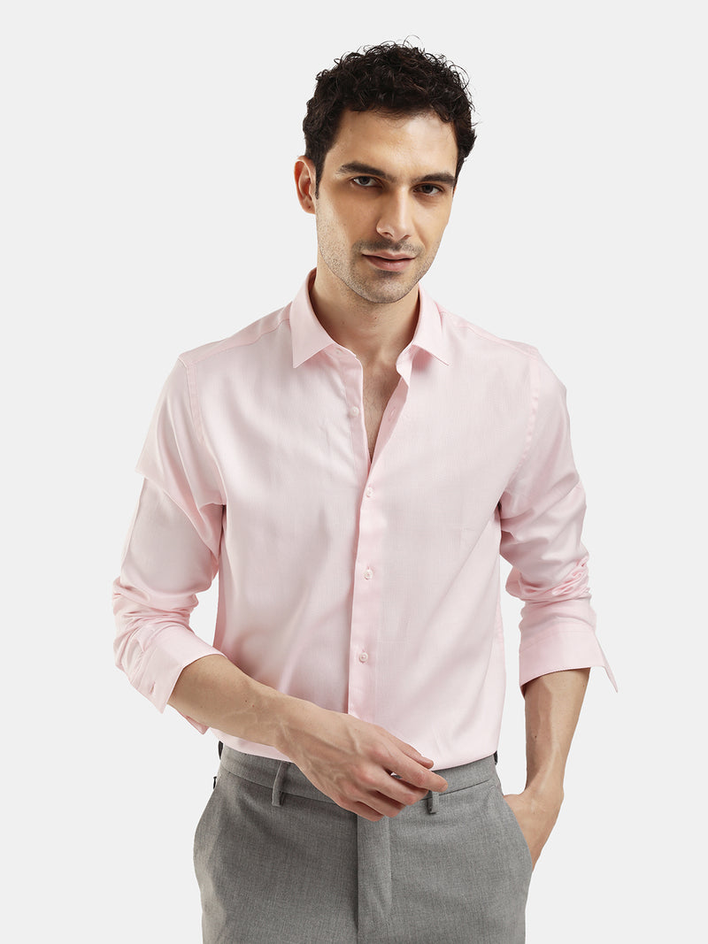 PLAIN DOBBY MAESTRO PALE PINK SHIRT