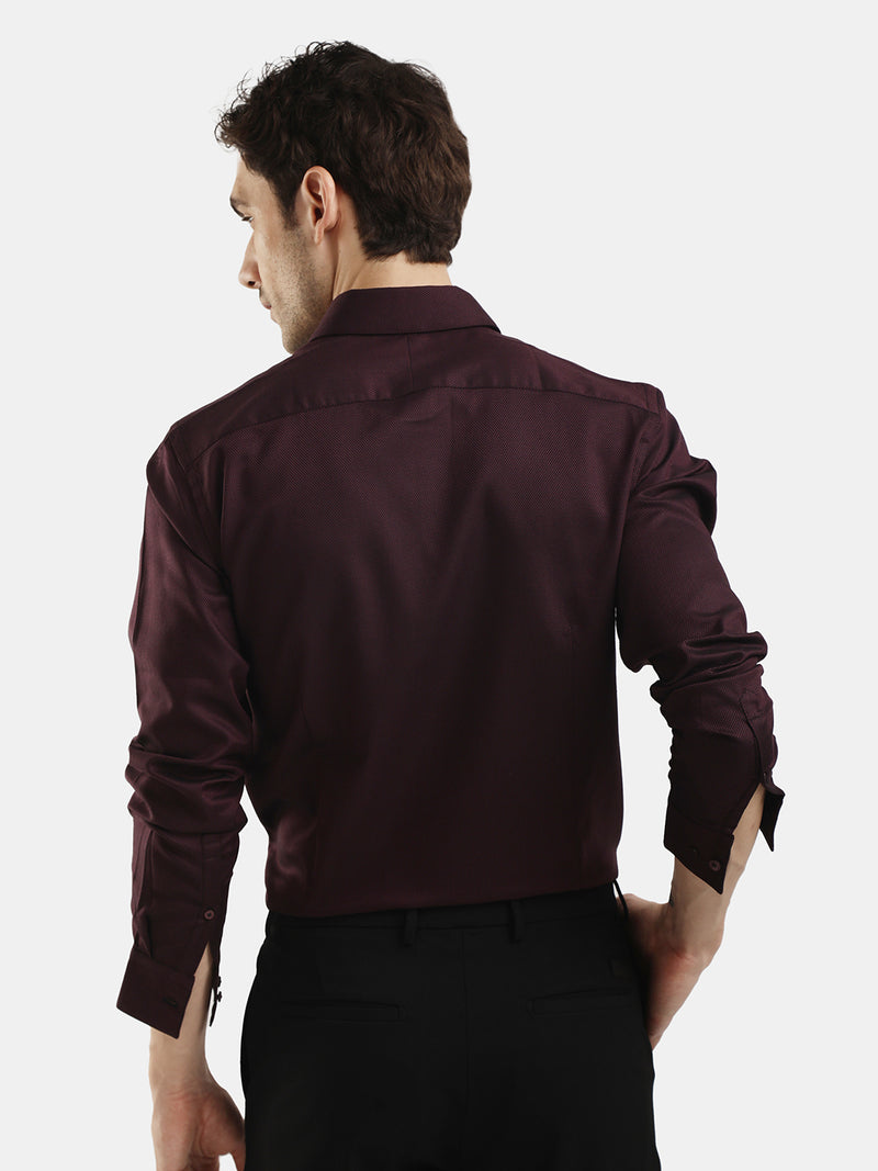 PLAIN DOBBY MAESTRO WINE SHIRT