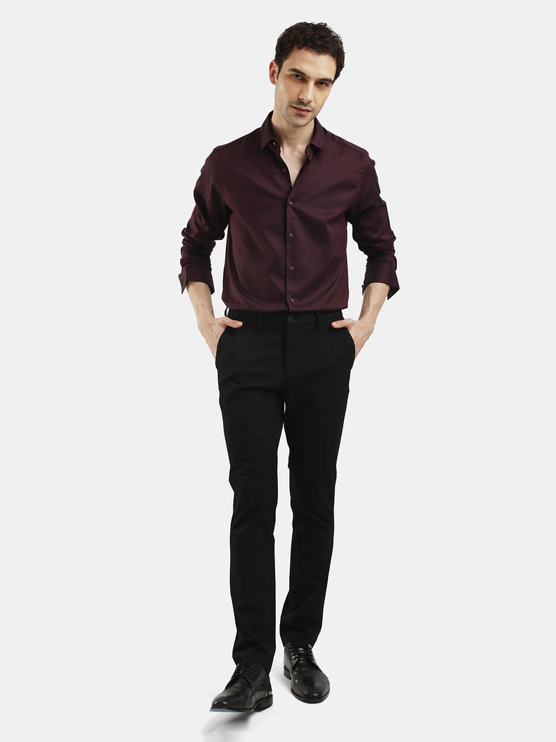 PLAIN DOBBY MAESTRO WINE SHIRT