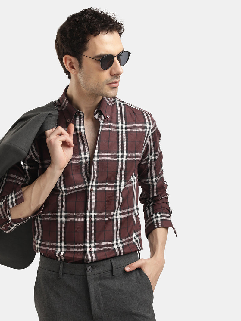 CHECKED SLIM FIT SHIRT