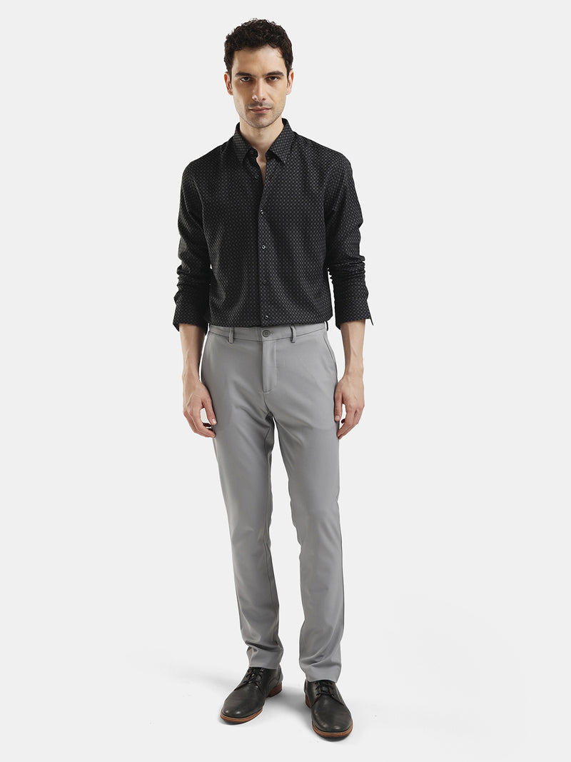 DARK GREEN DOBBY JACQUARD SHIRT