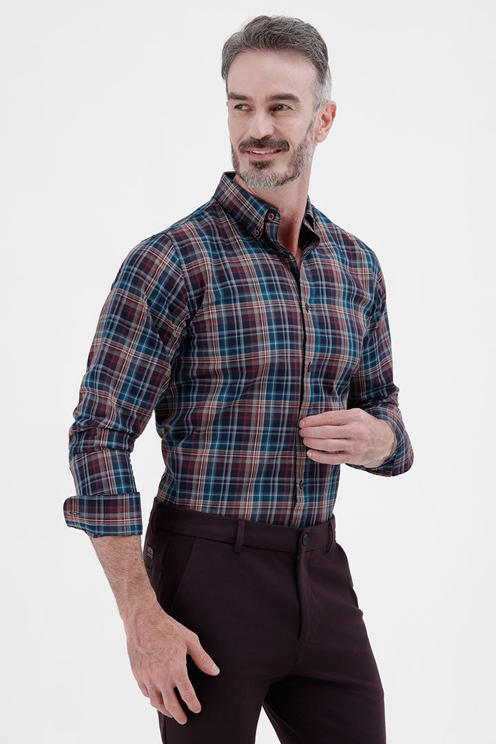 MULTI COLOR COTTON CHECK SHIRT