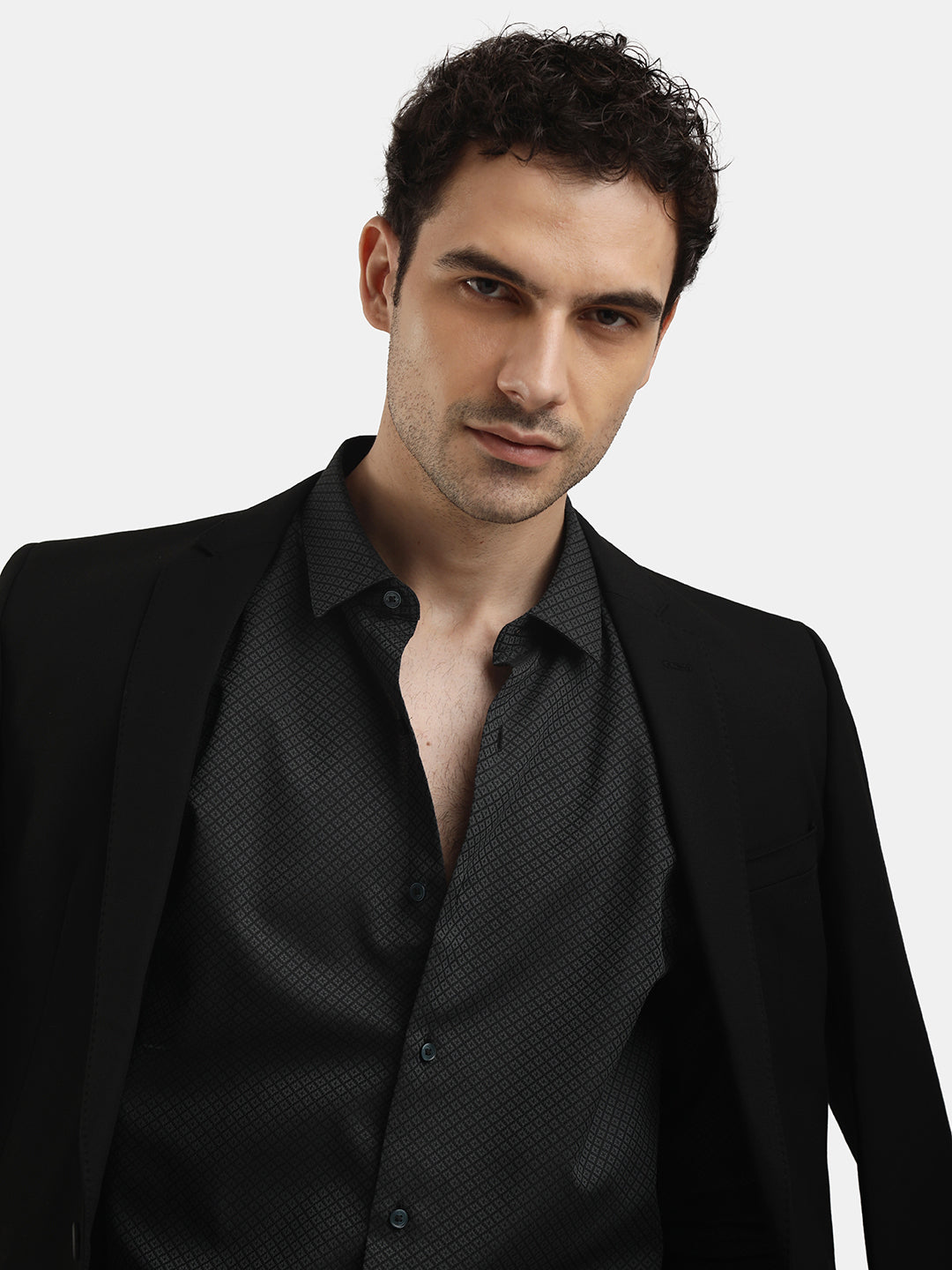 DOBBY JACQUARD CASUAL SHIRT
