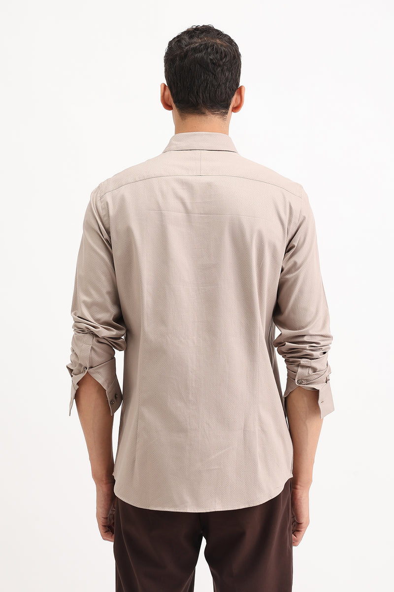 FULL SLEEVES DOBBY TEXTURED SHIRT