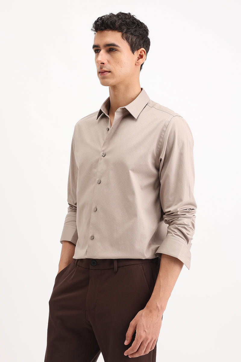 FULL SLEEVES DOBBY TEXTURED SHIRT