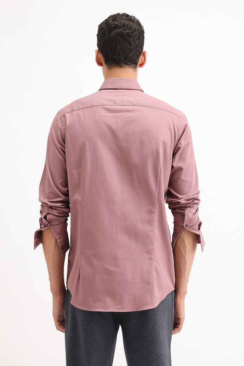 FULL SLEEVES DOBBY TEXTURED SHIRT