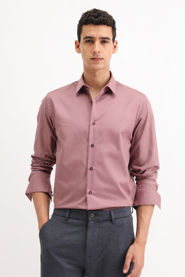 FULL SLEEVES DOBBY TEXTURED SHIRT