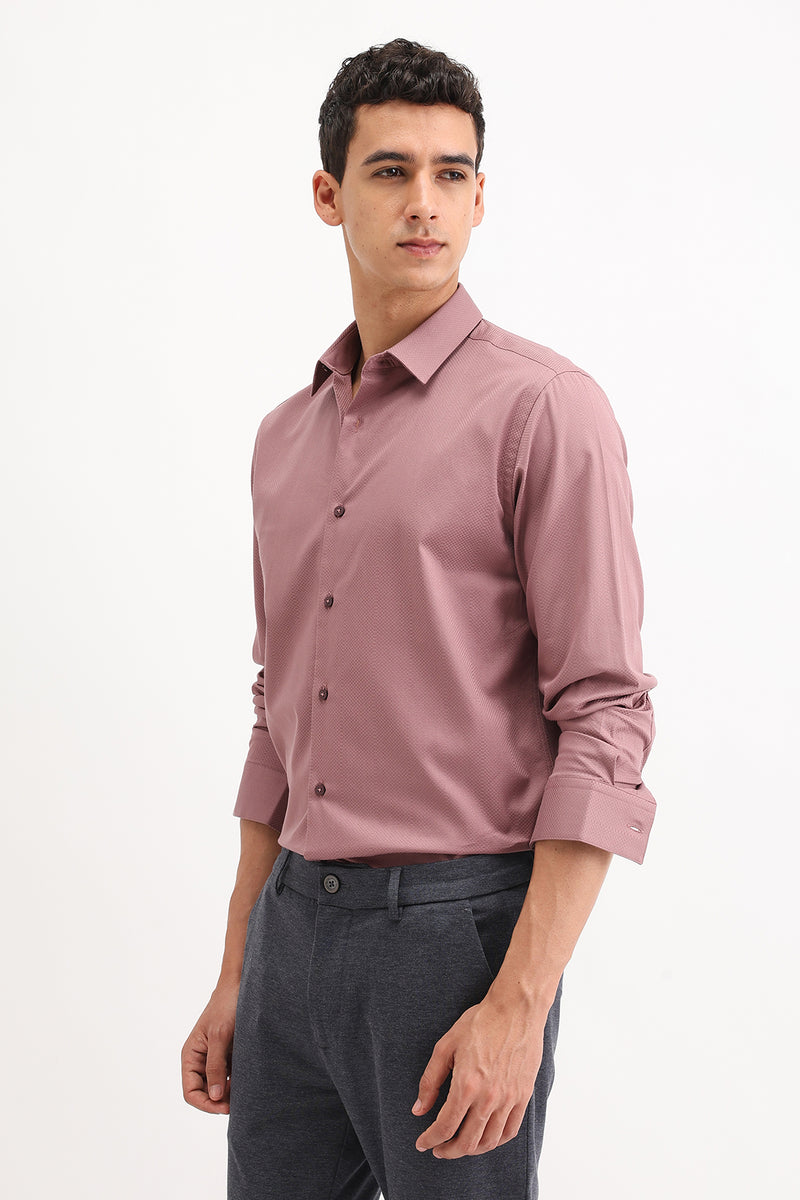 FULL SLEEVES DOBBY TEXTURED SHIRT